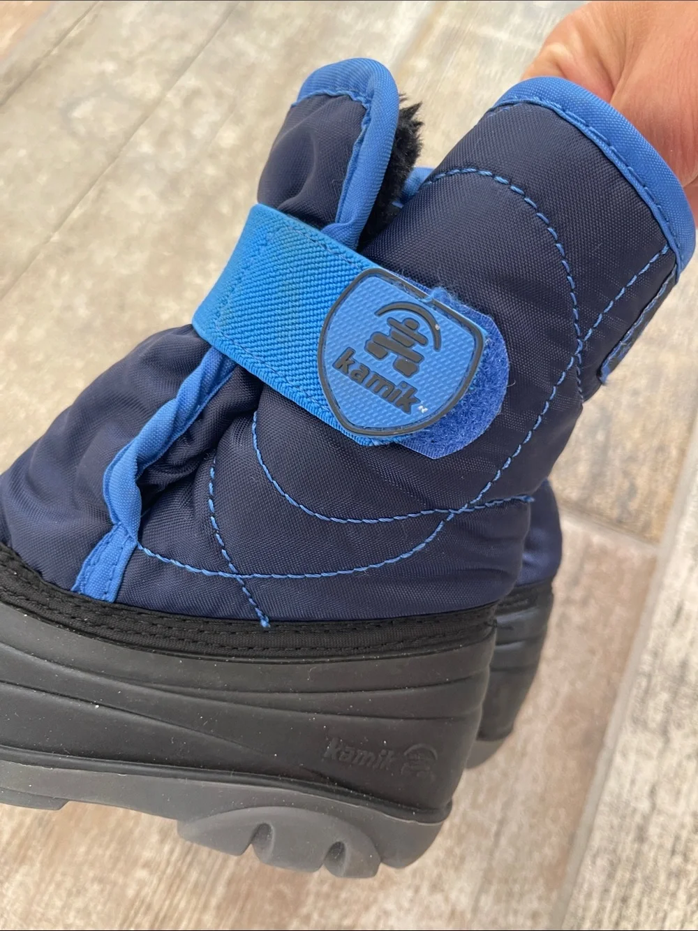 Kamik Blue Winter Snow Boots with Plush Lining Kids Unisex size 7